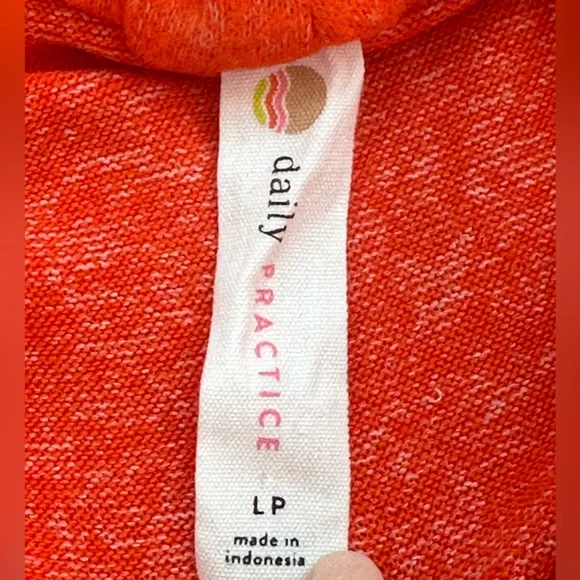 Anthropologie Daily Practice Red-Orange sweater dress petite Large - Picture 7 of 11